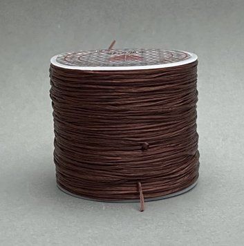 Фурнитура резинка для рукоделия бобина цвет коричневый L-30м + 48915 фото