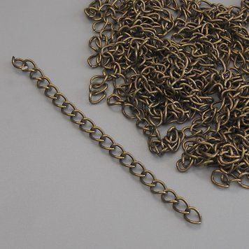 Фурнитура Дополнительная Удлинительная цепочка 7см +- цвет металла бронза фас.(34гр+-) 50687 фото