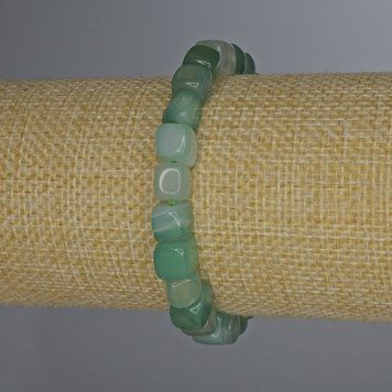 Браслет Агат кубик 7х7мм+- L-18см+- стрейч 78534  фото