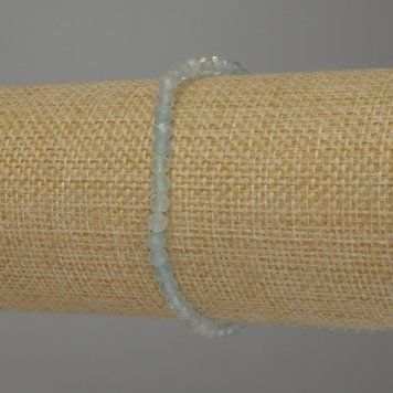 Браслет Аквамарин гранована кулька d-4мм+-L- 18см+- стрейч 79011 фото
