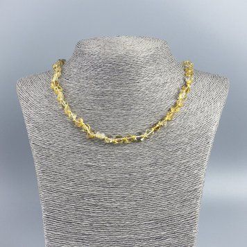 Намисто з натурального каменю Цитрин галтівка d-7х8мм+- L-50см+- 93176 фото