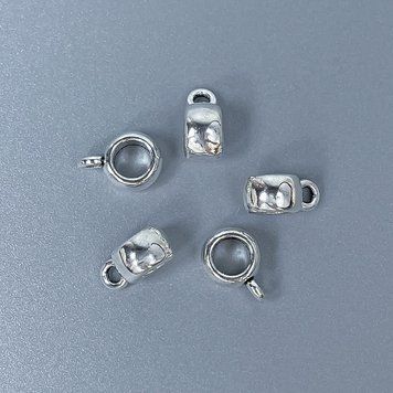 Фурнитура бейл цвет металла серебро р-р 9х6х4мм+- отверстия d-3,8мм+- d-1,5мм+- фасовка 40шт. 50104 фото