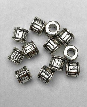 Фурнітура намистина вставка колір металу "срібло" 5х4,5мм фас.26шт+- 50343 фото