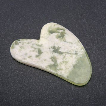 Массажер-скребок ГуаШа из натурального камня Оникс 5,5х8см 39557 фото