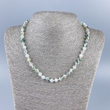 Намисто з натурального каменю Моховий Агат гладка кулька d-6мм L-48см +- 75510 фото